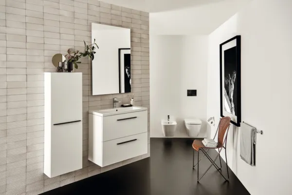 Waschbecken „i.lifeB“ 81 × 51 × 18 cm, Hahnlochposition mittig in Weiß Waschbecken „i.lifeB“ 81 × 51 × 18 cm, Hahnlochposition mittig in Weiß