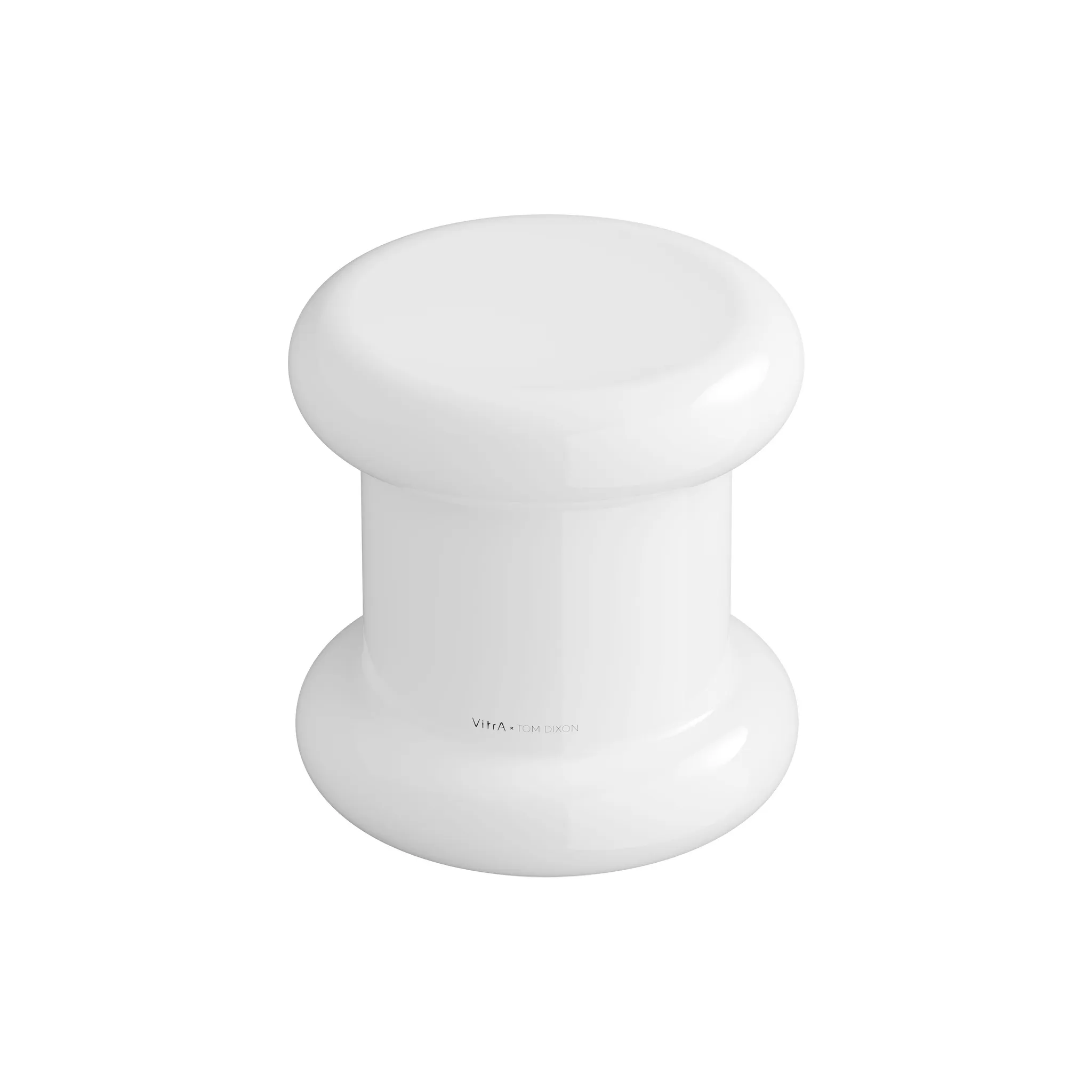 Liquid Hocker rund 38 x 40 cm Sanitärkeramik Weiß Hochglanz mit Oberflächenveredelung Clean