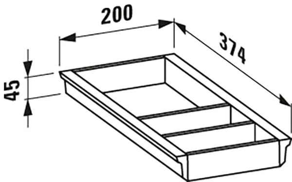 Laufen Ordnungssystem SPACE 374x200x45, Weiß Laufen Ordnungssystem SPACE 374x200x45, Weiß