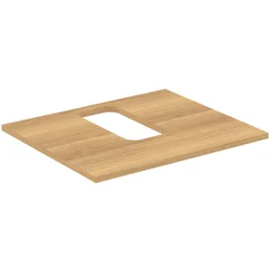 Waschtischplatte i.life B mittiger Ausschnitt für ein Wand-Waschtisch 602x507x18mm Weiß matt