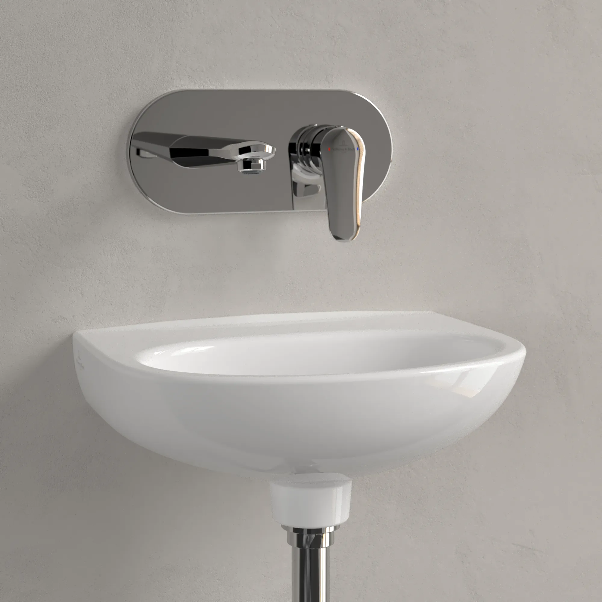 Villeroy & Boch Handwaschbecken O.novo, oval, weiß Alpin CeramicPlus, 360x275x145 mm, 1-Loch-Armatur, Wandmontage Villeroy & Boch Handwaschbecken O.novo, oval, weiß Alpin CeramicPlus, 360x275x145 mm, 1-Loch-Armatur, Wandmontage