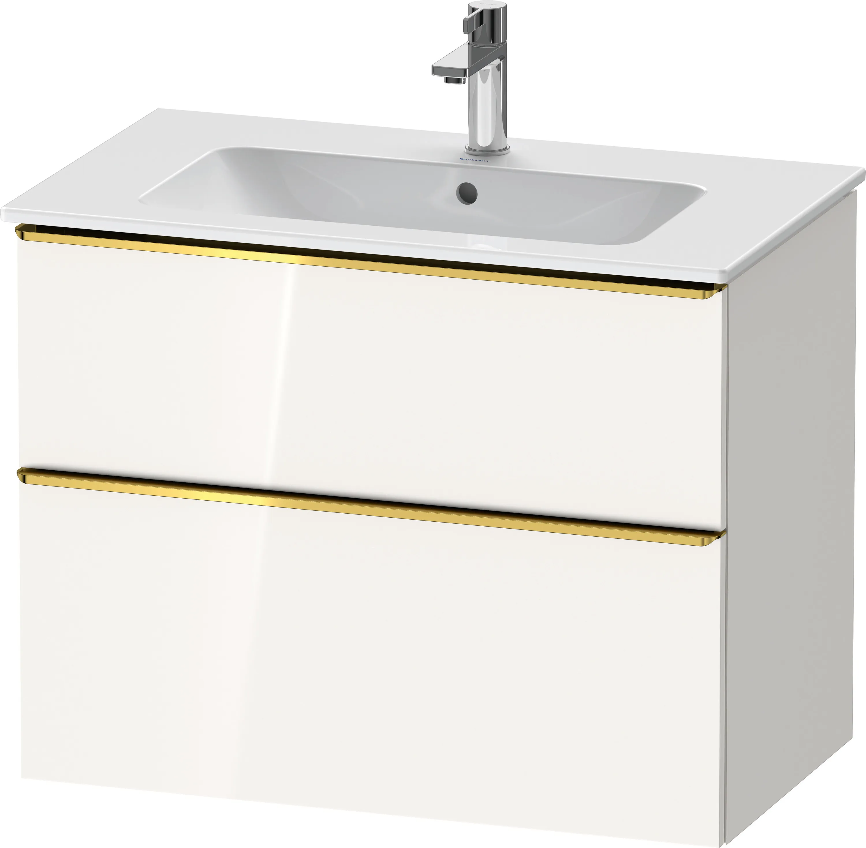 Duravit Waschtischunterschrank wandhängend „D-Neo“ 81 × 62,5 × 46,2 cm Weiß Hochglanz