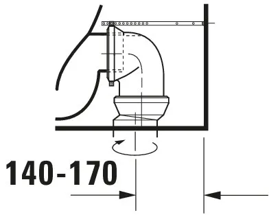 Stand-WC Kombi Starck 2 630 mm Tiefspüler, fürSPK, Abg.Vario, weiß