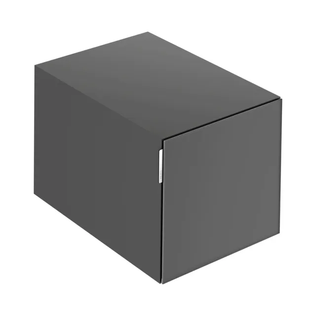 KEUCO Sideboard mit Auszug „Edition 11 Art“ Smoke (Glas, satiniert), Smoke (Lack, seidenmatt), mit Beleuchtung 40 × 35 × 49 cm
