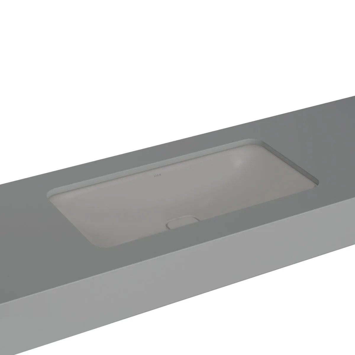 VitrA New Metropole Unterbauwaschtisch rechteckig 80 x 40 cm ohne Überlaufschlitz Steingrau Matt