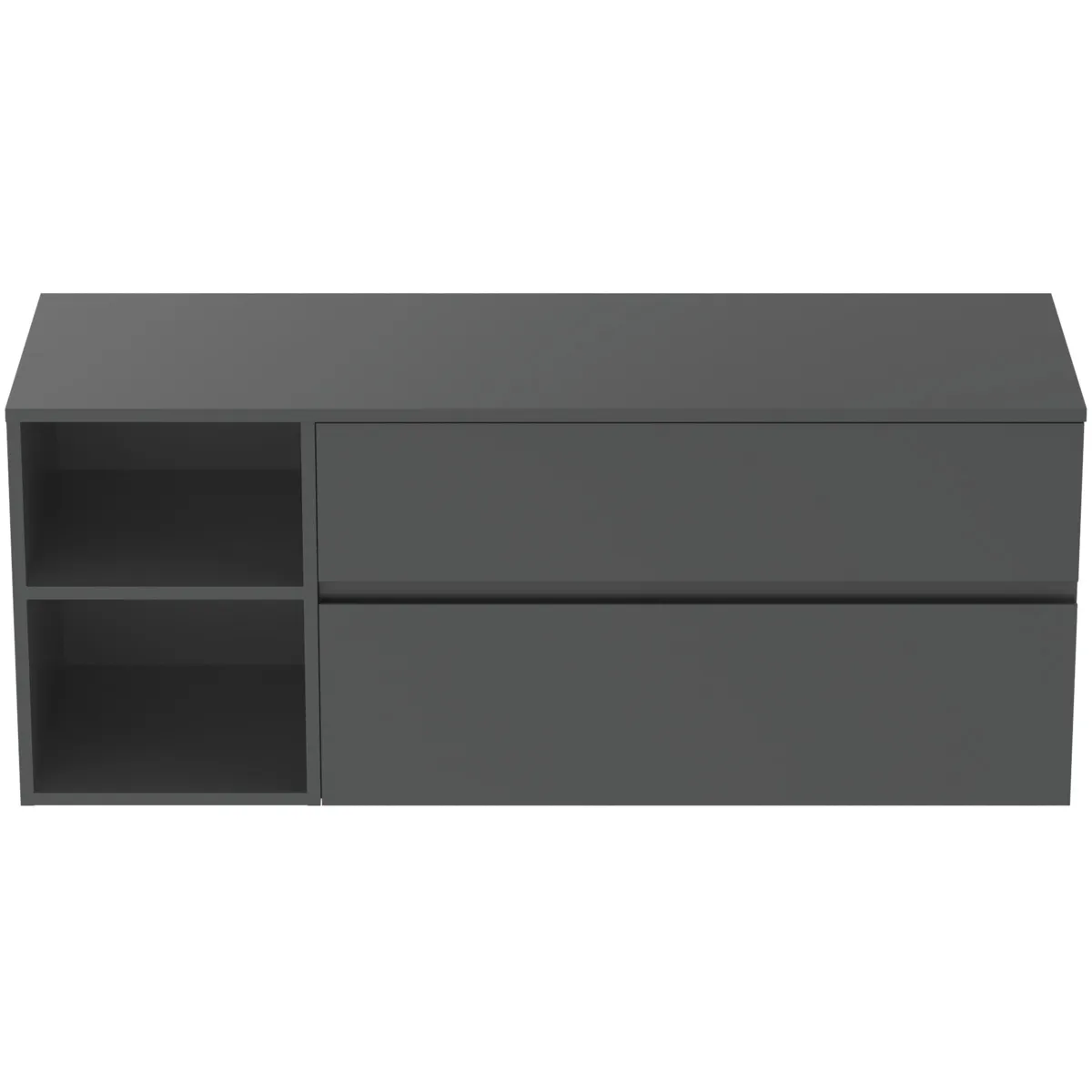 Ideal Standard Waschtischunterschrank „Finesse“ 140,2 × 55,8 × 50,5 cm Anthrazit matt lackiert Ideal Standard Waschtischunterschrank „Finesse“ 140,2 × 55,8 × 50,5 cm Anthrazit matt lackiert