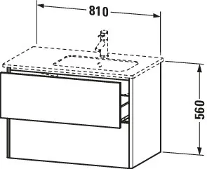 Duravit Waschtischunterschrank wandhängend „XSquare“ 81 × 56 × 47,8 cm Betongrau Matt Duravit Waschtischunterschrank wandhängend „XSquare“ 81 × 56 × 47,8 cm Betongrau Matt