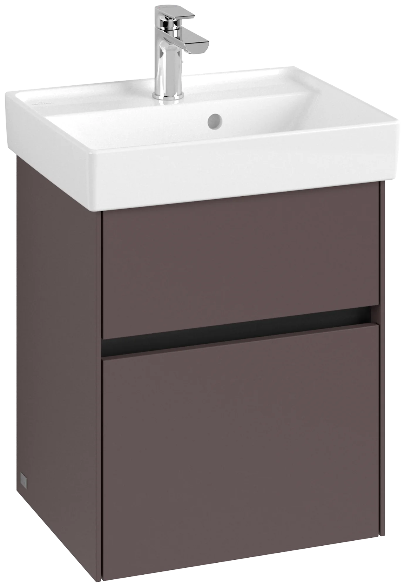 Villeroy & Boch Waschbeckenunterschrank Collaro C00600, Eckig Dark Berry, 460x374x546 mm, 1-fach, SoftClosing, Wandmontage Villeroy & Boch Waschbeckenunterschrank Collaro C00600, Eckig Dark Berry, 460x374x546 mm, 1-fach, SoftClosing, Wandmontage