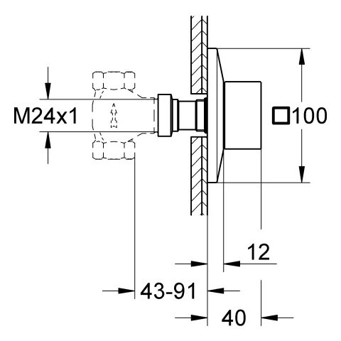 Grohe Allure Brilliant UP-Ventil Oberbau für 29 032, chrom Grohe Allure Brilliant UP-Ventil Oberbau für 29 032, chrom