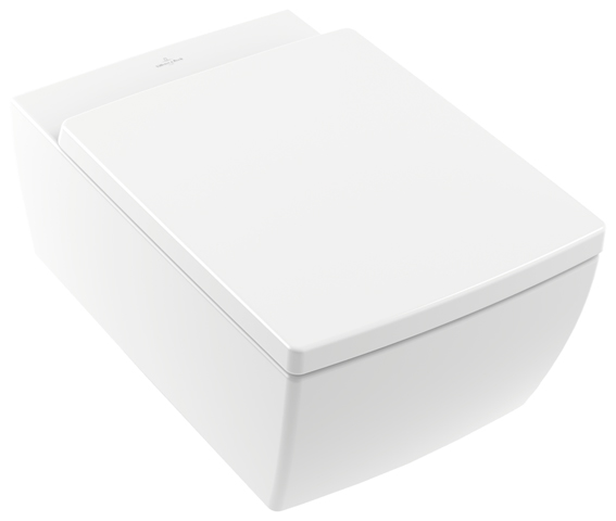 Wand-Tiefspül-WC DirectFlush „Memento 2.0“ 37,5 × 34,5 × 56 × 56 cm in Weiß Alpin, Abgang waagerecht, ohne Spülrand