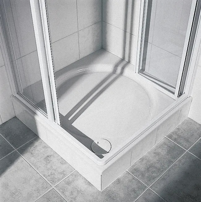 Kermi Duschdesign IBIZA 2000, Eckeinstieg 2-teilig (Falttür) - Halbteil, Silber Mattglanz, H 1750 mm Kermi Duschdesign IBIZA 2000, Eckeinstieg 2-teilig (Falttür) - Halbteil, Silber Mattglanz, H 1750 mm