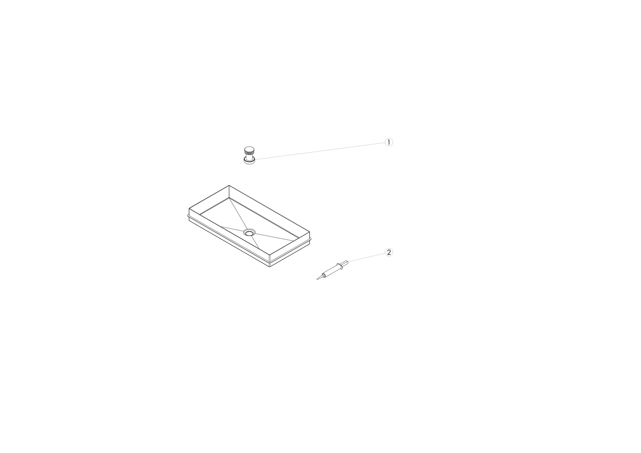 Waschbecken „ME-Serie“ 750 × 375 × 111 mm mit ProShield