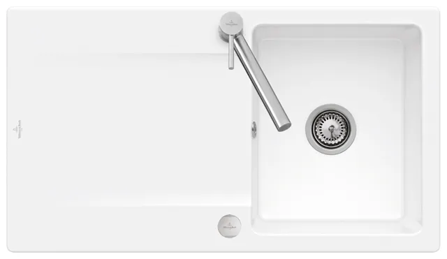 Villeroy & Boch flächenbündiges Küchenspülbecken „Siluet“ 50 flat 880 × 490 × 220 mm in Weiß Alpin Villeroy & Boch flächenbündiges Küchenspülbecken „Siluet“ 50 flat 880 × 490 × 220 mm in Weiß Alpin