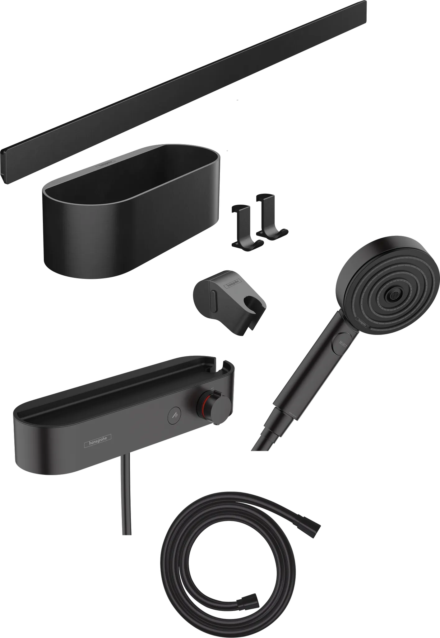 Bundle WallStoris 105 3jet Brausethermosstat 700 mattschwarz Bundle WallStoris 105 3jet Brausethermosstat 700 mattschwarz