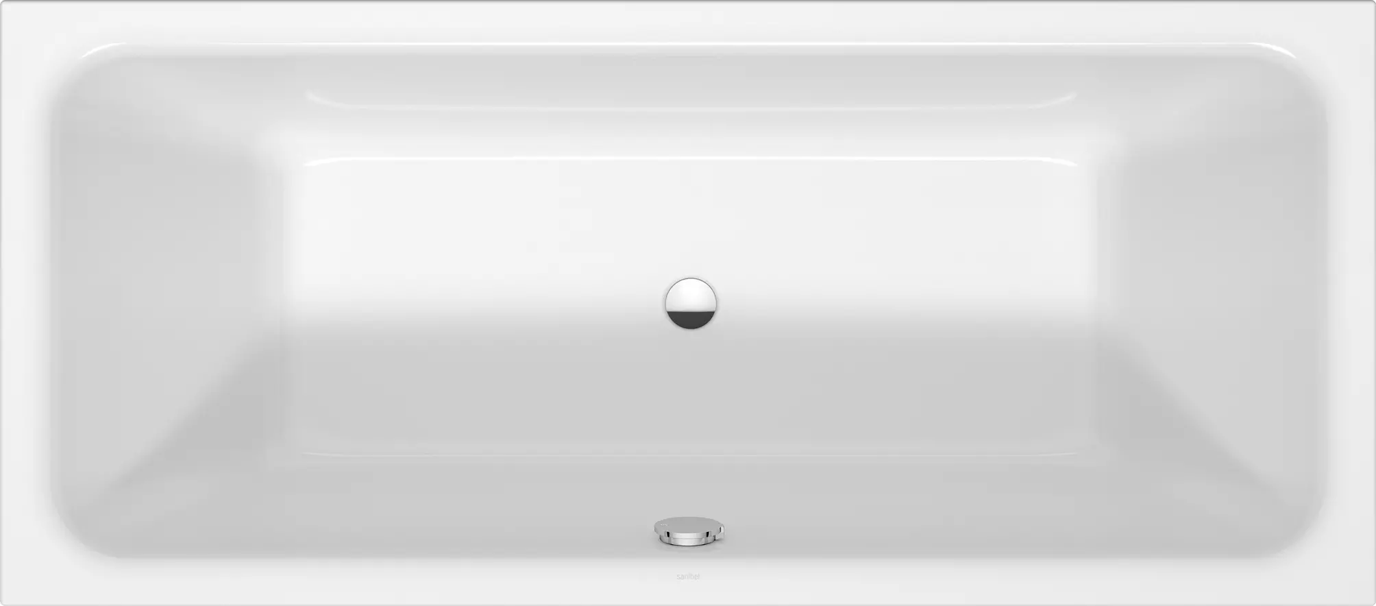 Badundu Badewanne rechteck 1700 × 750 mm, Mittelablauf