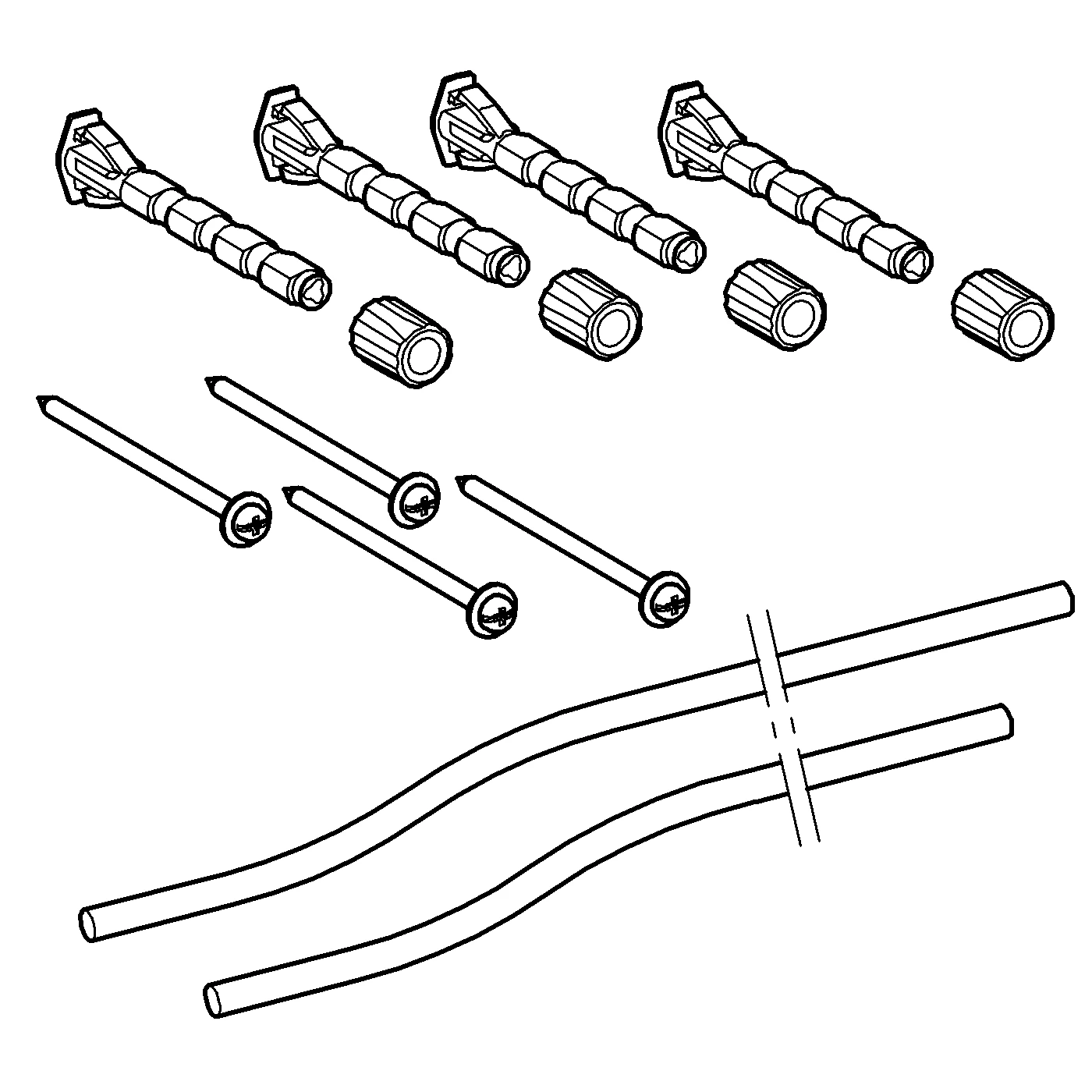 Verlängerungsset 38714, 70 mm, für Abdeckplatten/Betätigungen zum Spülkasten, 6 - 9 l mit pneumatischem Ablaufventil