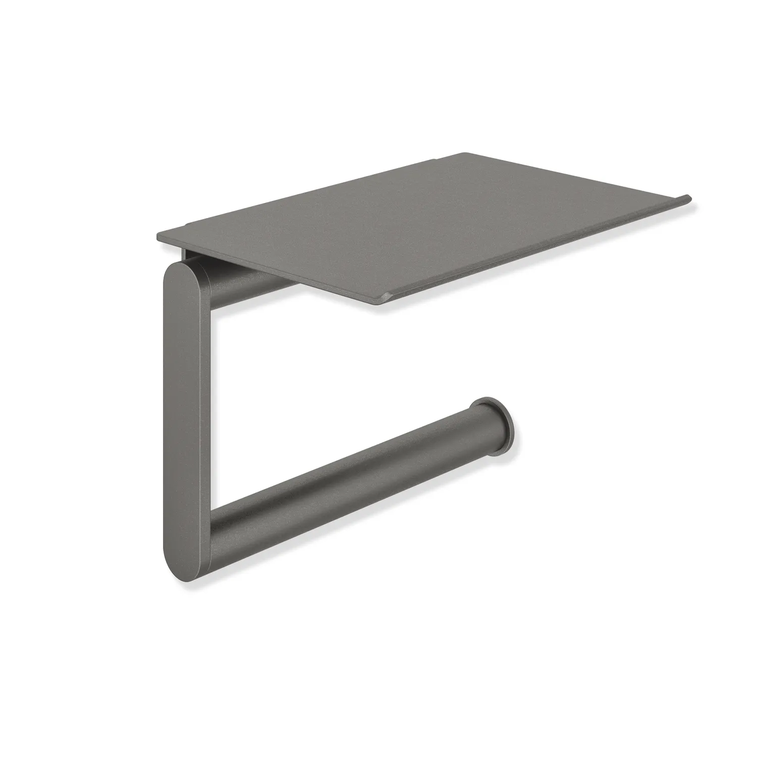HEWI WC-Papierhalter System 900, Edelstahl, 135x96 mm, Dunkelgrau Perlglimmer tiefmatt HEWI WC-Papierhalter System 900, Edelstahl, 135x96 mm, Dunkelgrau Perlglimmer tiefmatt