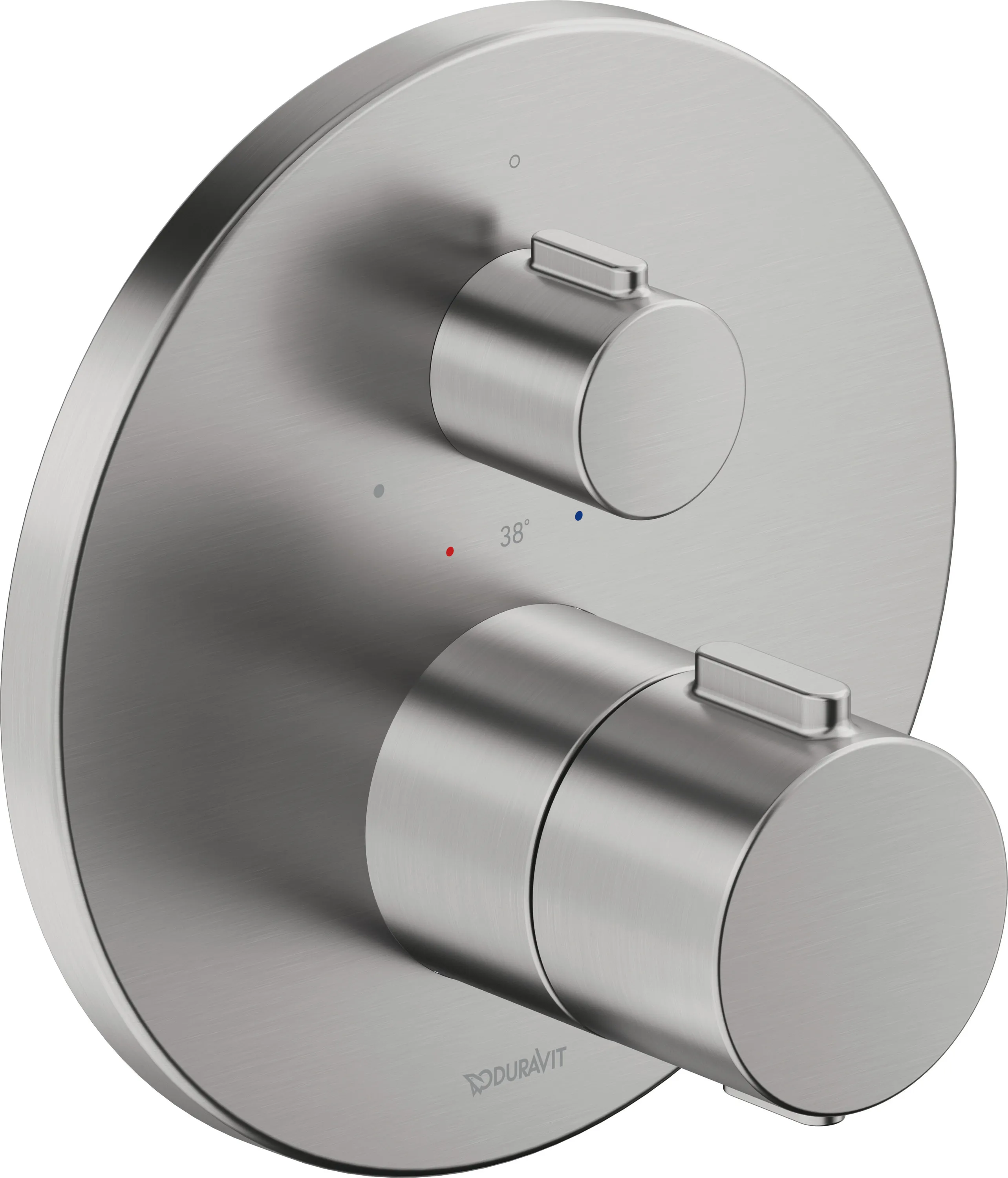 Duravit Zweihand-Unterputz-Armatur „Thermostatarmaturen“ in Edelstahl (gebürstet) Duravit Zweihand-Unterputz-Armatur „Thermostatarmaturen“ in Edelstahl (gebürstet)