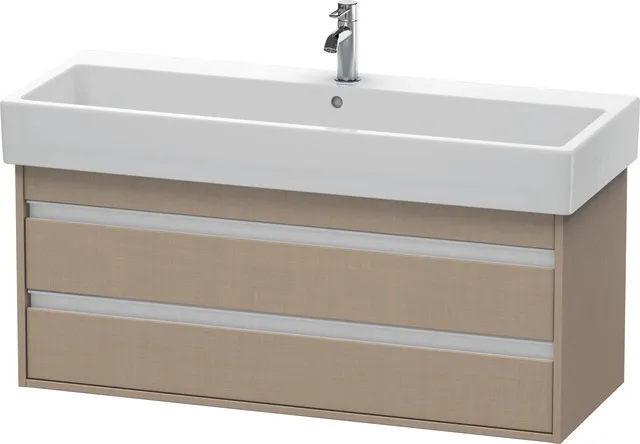 Duravit Waschtischunterschrank wandhängend „Ketho“ 115 × 48 × 44 cm Leinen Duravit Waschtischunterschrank wandhängend „Ketho“ 115 × 48 × 44 cm Leinen
