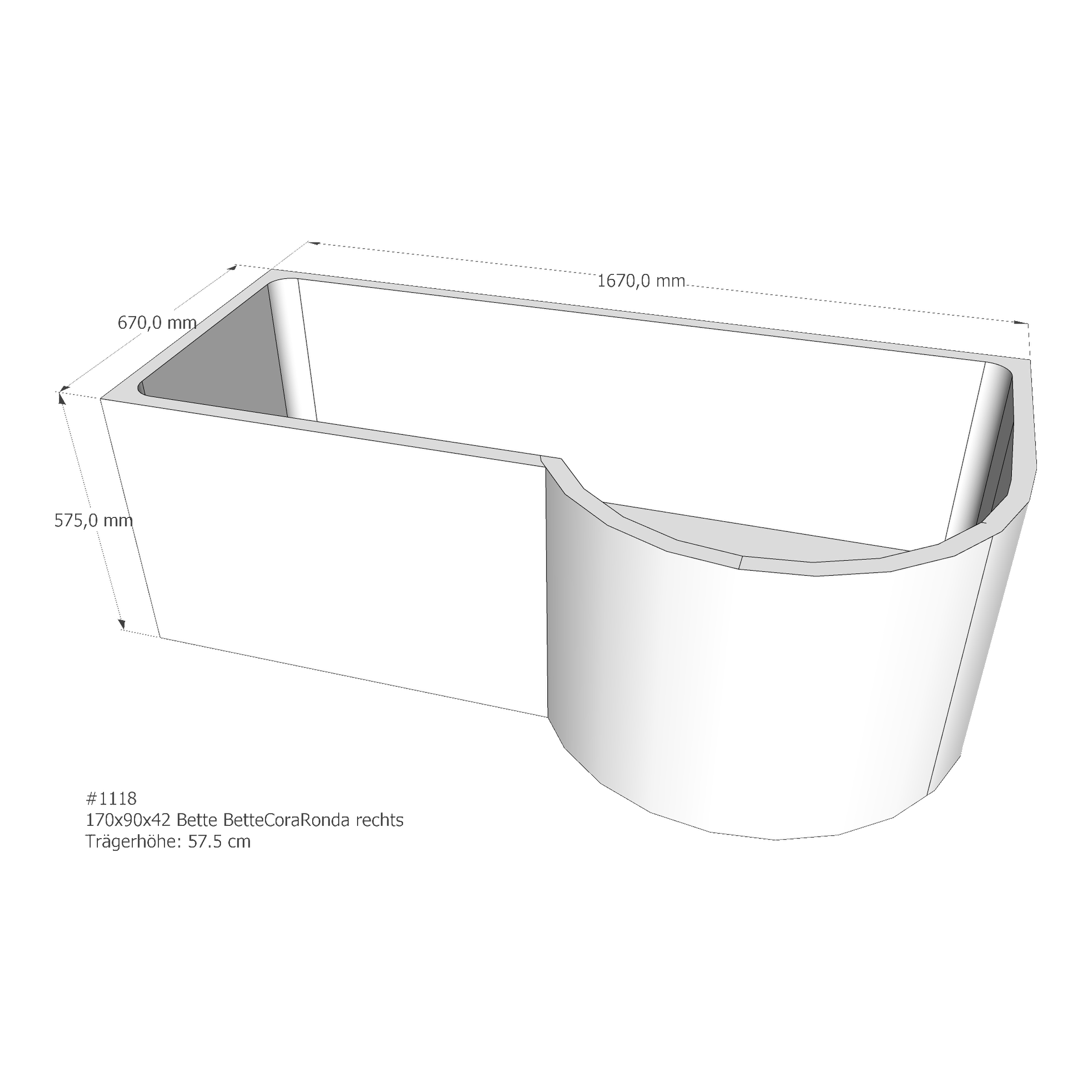 Badewannenträger für Bette Select Duo 180 × 80 × 42 cm Breite: 80 cm / Länge: 180 cm Badewannenträger für Bette Select Duo 180 × 80 × 42 cm Breite: 80 cm / Länge: 180 cm