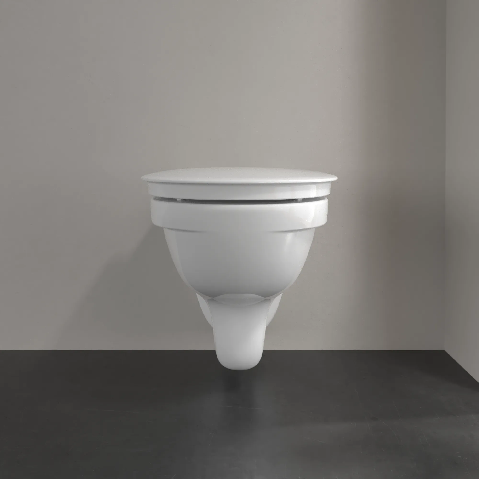 Wand-Tiefspül-WC Combi-Pack DirectFlush „ViCare“ mit Klappgriff „ViCare Funktion“ 36 × 40 × 59,5 cm ohne Spülrand