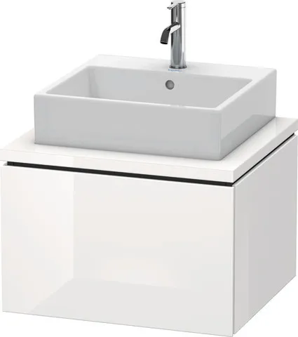 Duravit Waschtischunterschrank wandhängend „L-Cube“ 62 × 40 × 54,7 cm Weiß Hochglanz