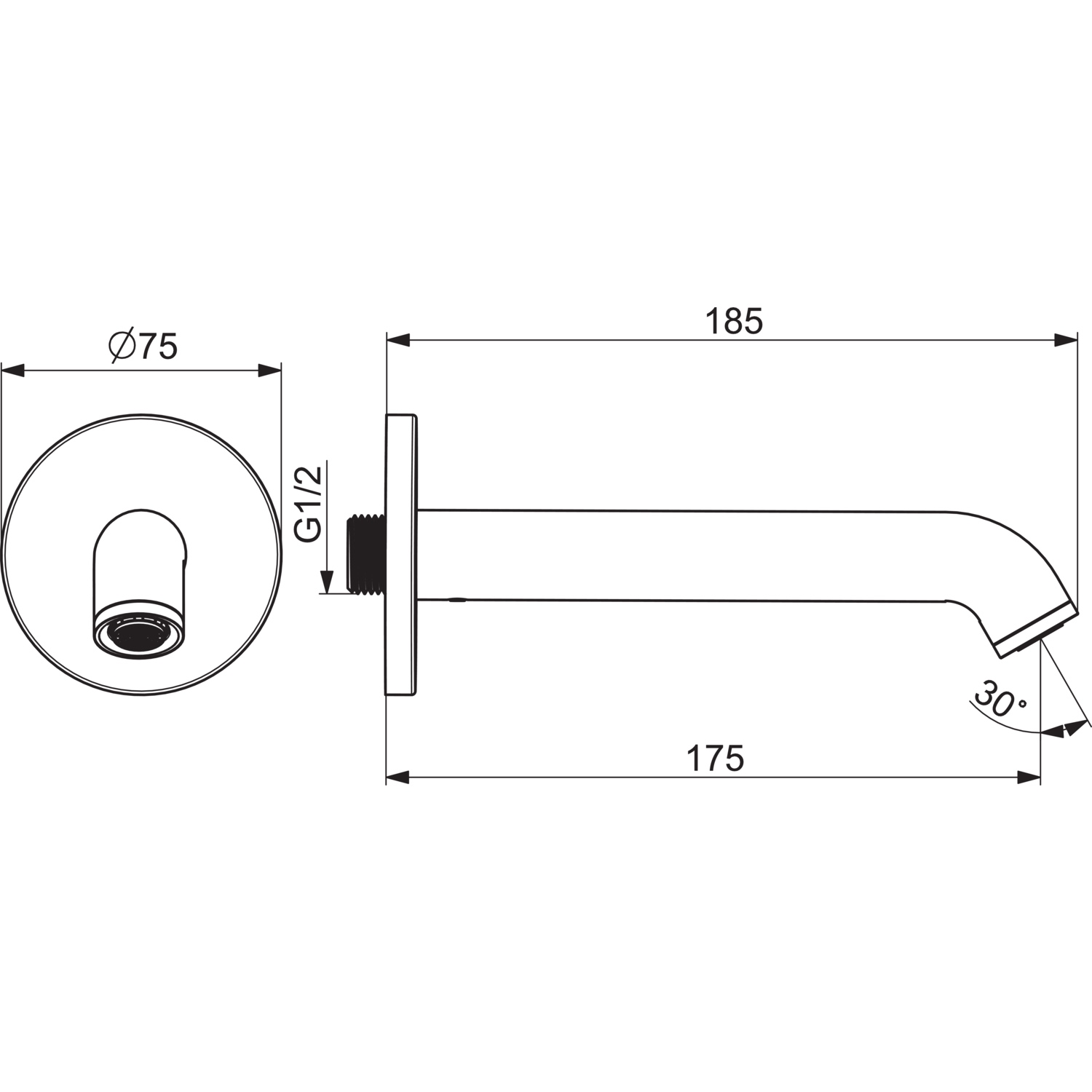 HansaVANTIS Style Auslauf HansaVANTIS 5450 L=170 Chrom HansaVANTIS Style Auslauf HansaVANTIS 5450 L=170 Chrom
