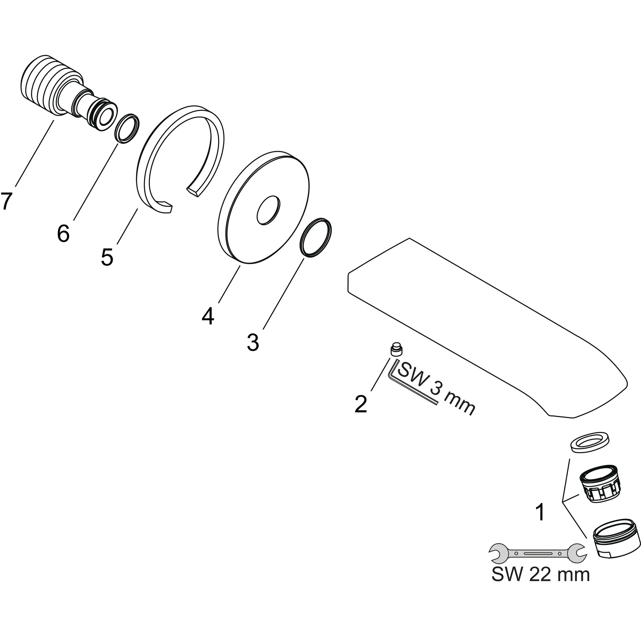 Hansgrohe Metris Wanneneinlauf, Chrom