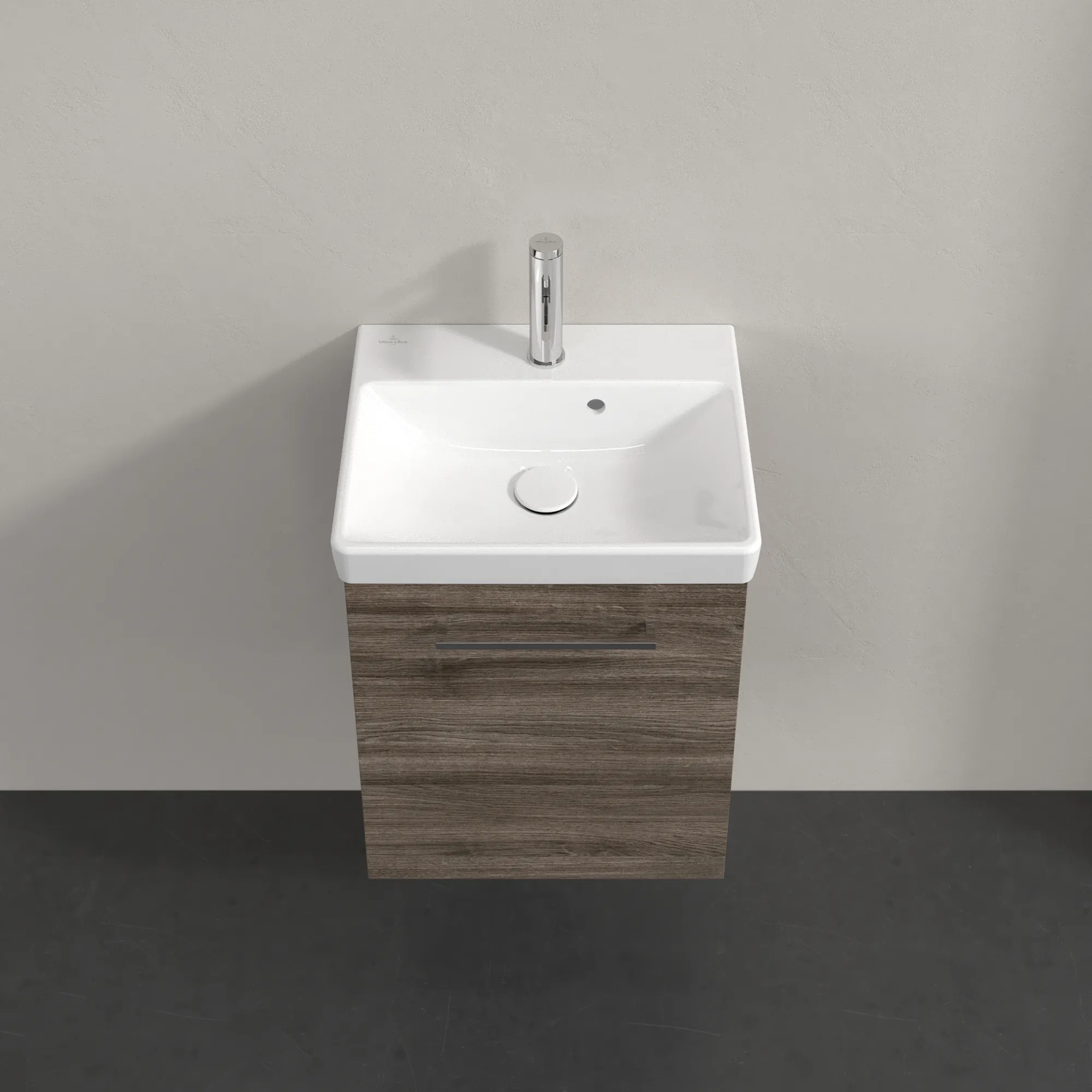 Villeroy & Boch Waschtischunterschrank mit Tür „Avento“ für Schrankwaschtisch 430 × 514 × 352 mm Stone Oak, Anschlag links, Soft Closing, 1 Tür Villeroy & Boch Waschtischunterschrank mit Tür „Avento“ für Schrankwaschtisch 430 × 514 × 352 mm Stone Oak, Anschlag links, Soft Closing, 1 Tür