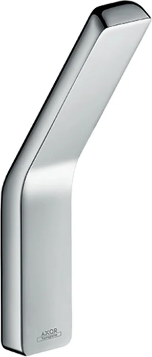 Hansgrohe AXOR Universal Softsquare Handtuchhaken, Chrom, Wandmontage mit verdeckter Befestigung, Bohrloch Ø 6 mm, Bohrabstand 35 mm