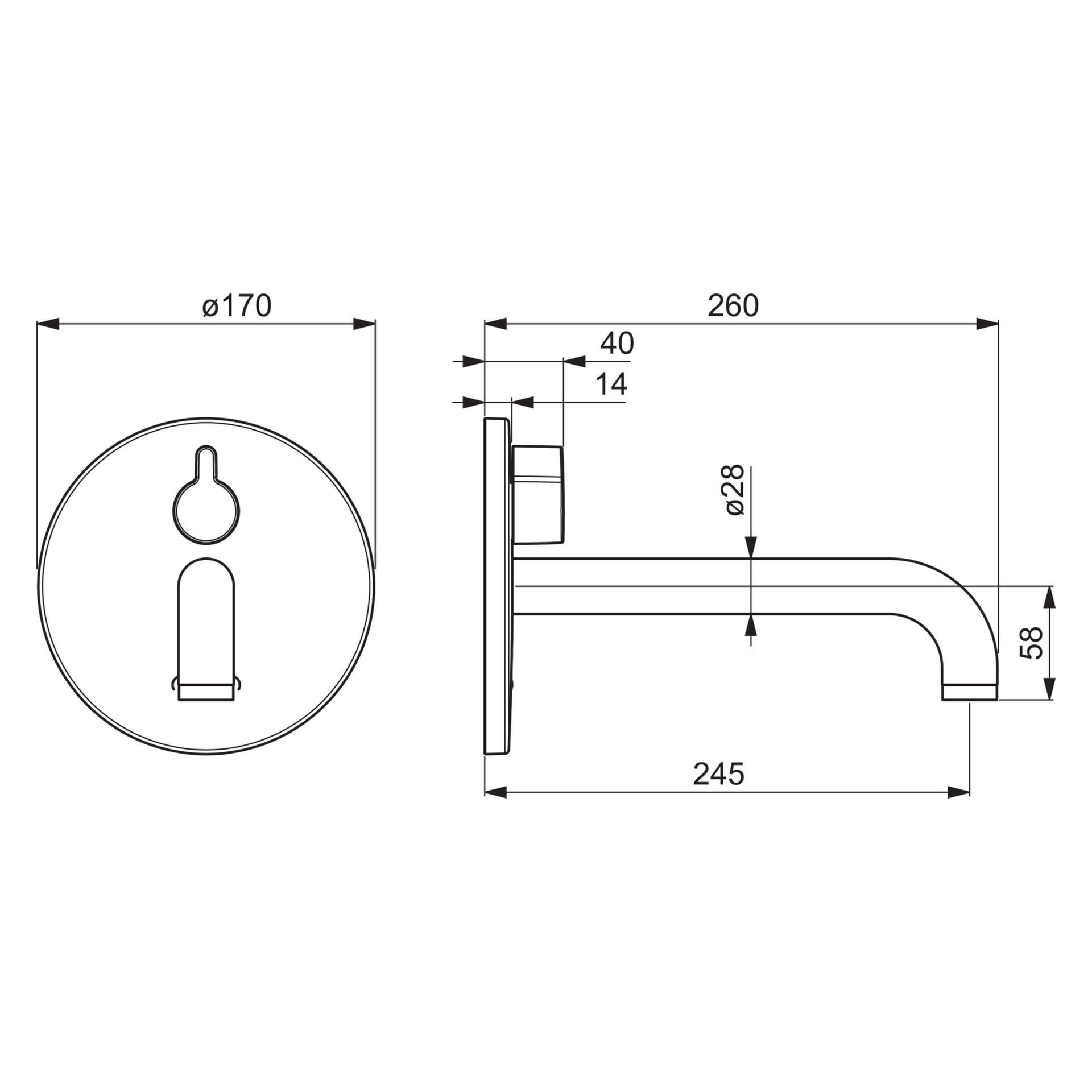 HA Fertigset für Waschtisch-Batterie HANSAELECTRA 8181 Rosette rund 3 V, Bluetooth Ausladung 245 mm Chrom