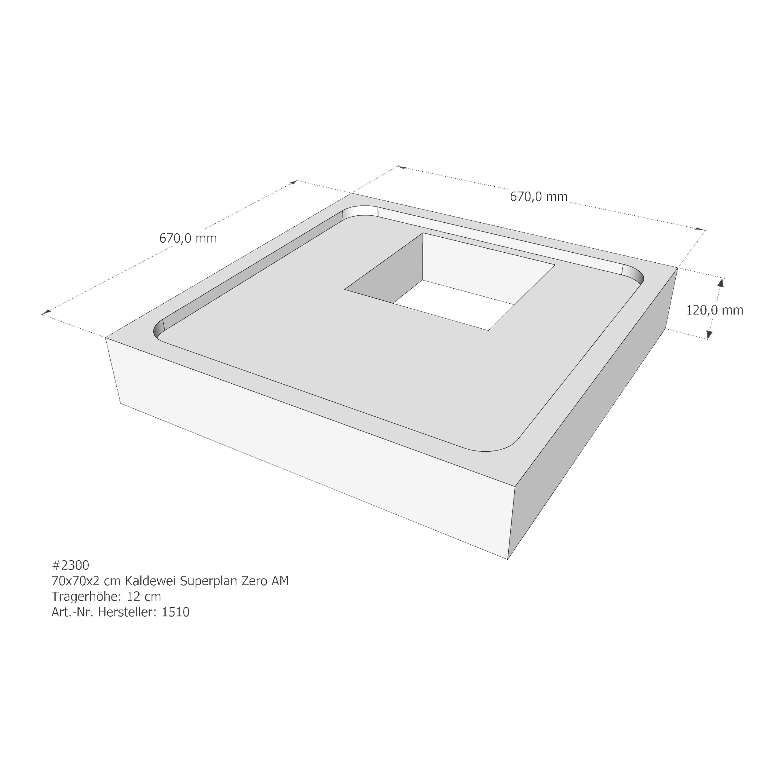 Duschwannenträger für Kaldewei Superplan Zero 70 × 70 × 2 cm Breite: 70 cm / Länge: 70 cm Duschwannenträger für Kaldewei Superplan Zero 70 × 70 × 2 cm Breite: 70 cm / Länge: 70 cm