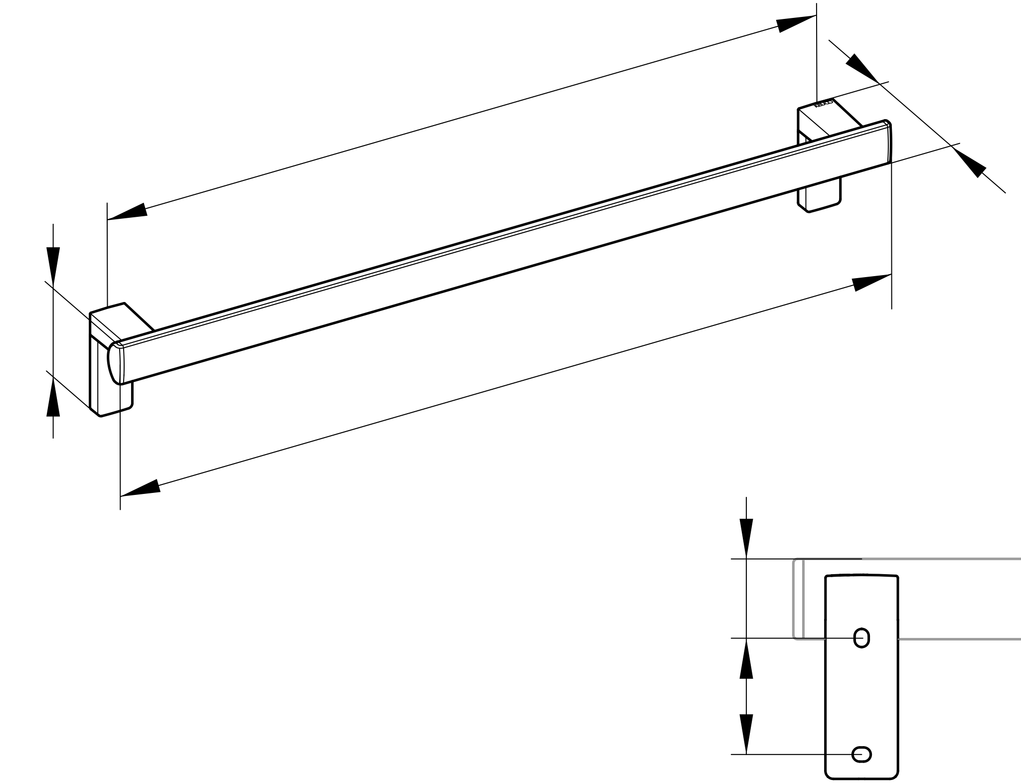 KEUCO AXESS Haltegriff 800 mm, verchromt KEUCO AXESS Haltegriff 800 mm, verchromt