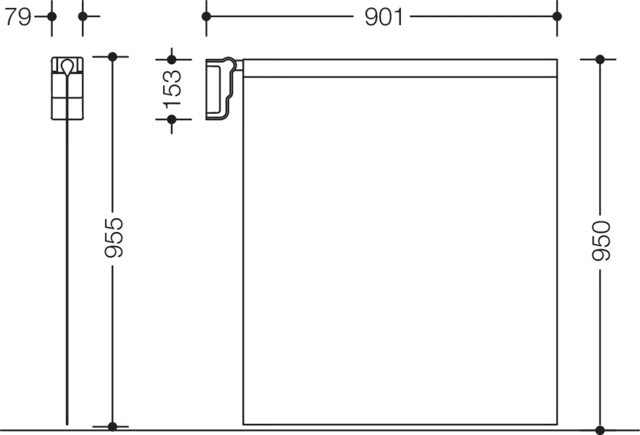 HEWI Duschvorhangstange „Serie 802 LifeSystem“ 80,5 cm HEWI Duschvorhangstange „Serie 802 LifeSystem“ 80,5 cm