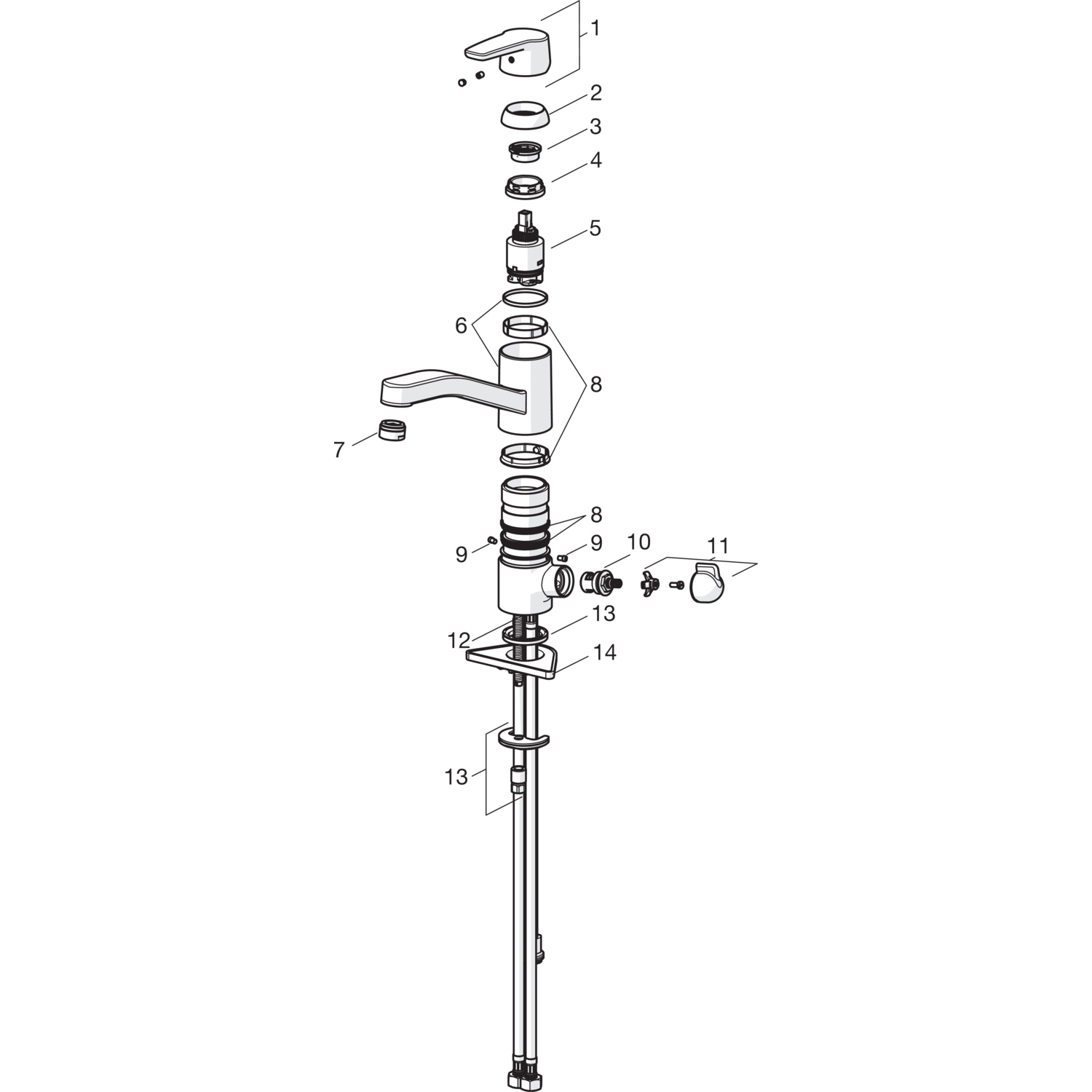 HA Einhebelmischer Küchenarmatur mit Spülmaschinenventil HANSAPOLO 5266 Ausladung 216 mm DN15 Chrom