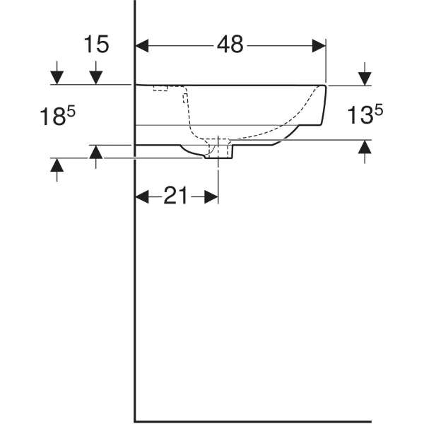 Wandwaschtisch mit Ablagefläche „Renova Plan“, rechteckig 90 × 48 cm in weiß alpin Wandwaschtisch mit Ablagefläche „Renova Plan“, rechteckig 90 × 48 cm in weiß alpin