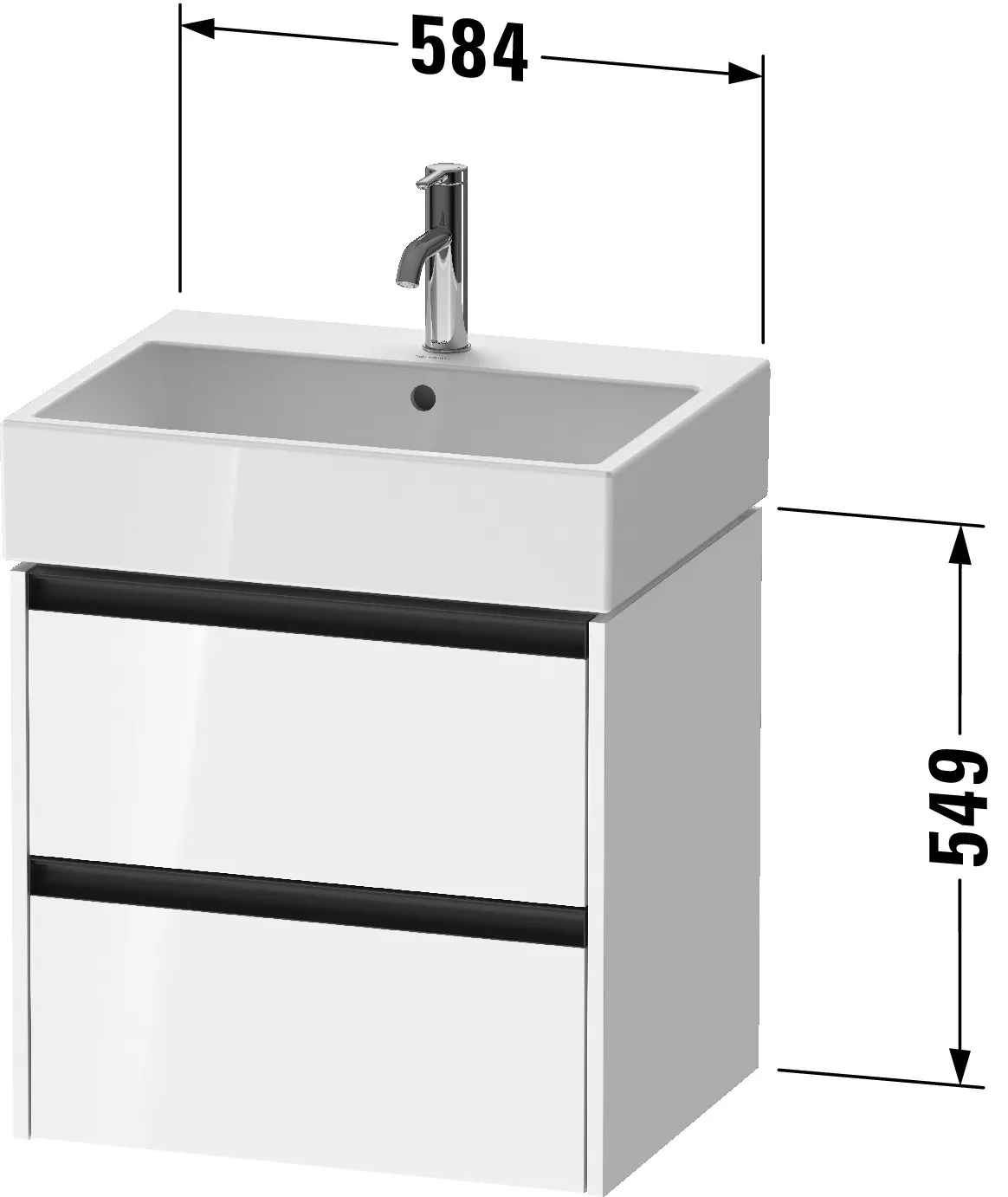 Duravit Waschtischunterschrank wandhängend „Ketho.2“ 58,4 × 54,9 × 46 cm in Leinen Duravit Waschtischunterschrank wandhängend „Ketho.2“ 58,4 × 54,9 × 46 cm in Leinen