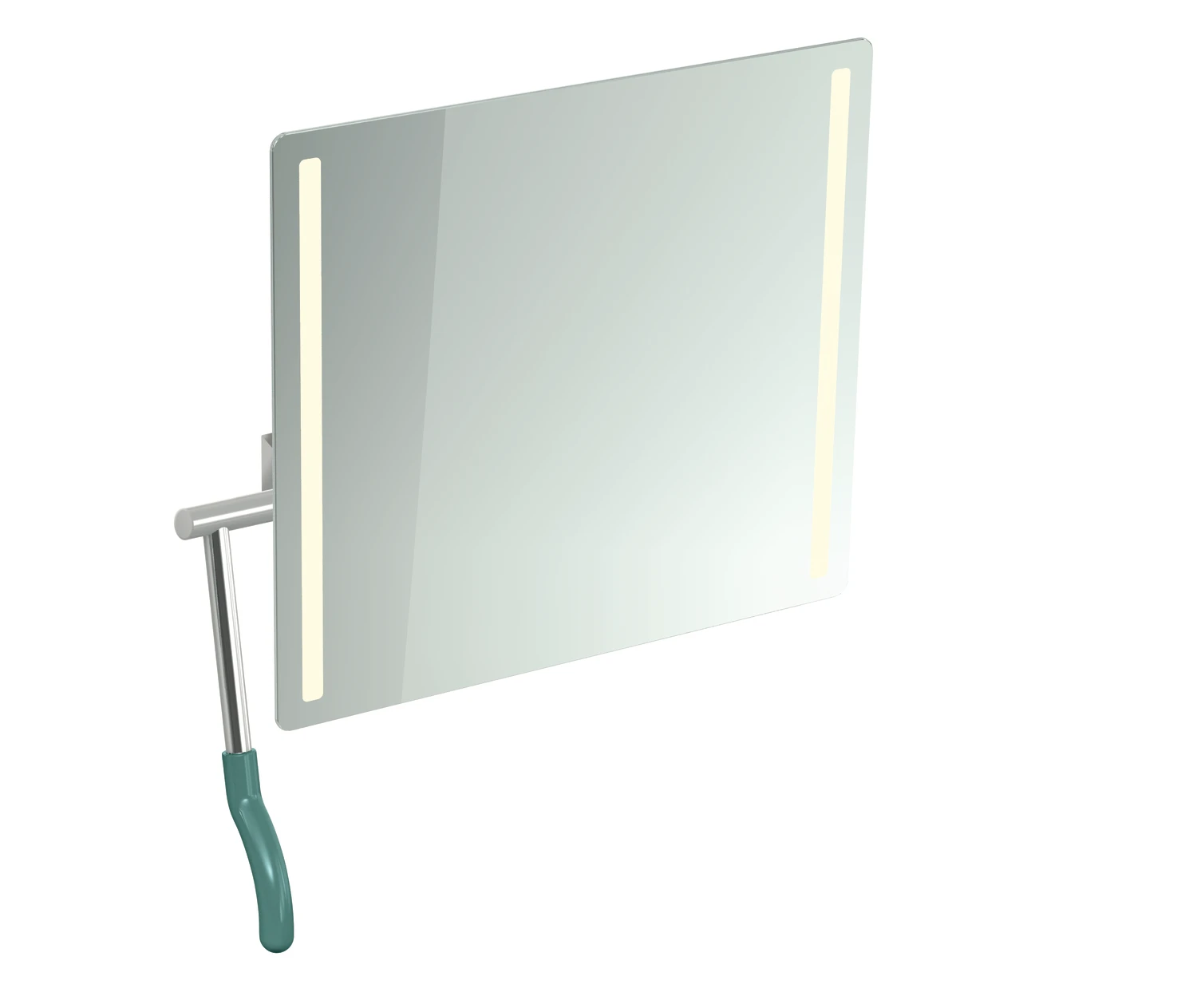 HEWI Kippspiegel „Serie 802 LifeSystem“ 60 × 54 cm in Aquablau