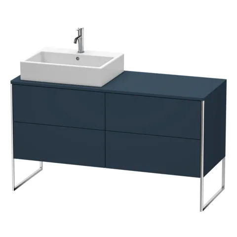 Duravit Waschtischunterschrank bodenstehend „XSquare“ 140 × 77,8 × 54,8 cm Nachtblau Seidenmatt