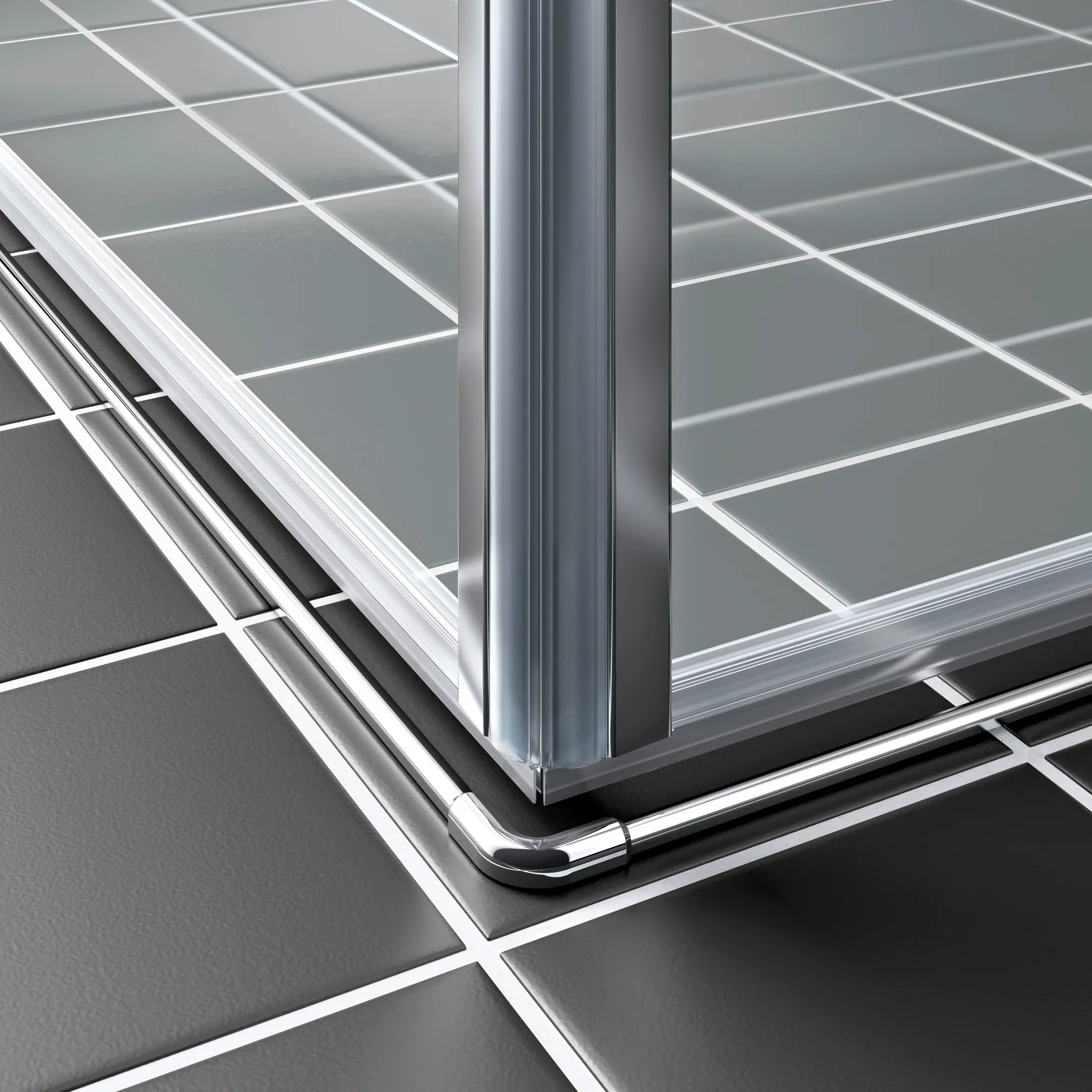 Duschtür Pendeltür für Nische und Ecke „LIGA“ Glas Klar, Profile Silber Hochglanz, BV: 1110 - 1160 mm GAK: 1100 - 1150 mm WE: 1120 - 1170 mm H: 2000 mm