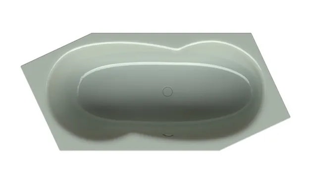 Bette Badewanne BW Sonstige Sechseck Metric Salvia 2060x900x450 mm Einbau 2-Sitzer mit Überlauf vorne
