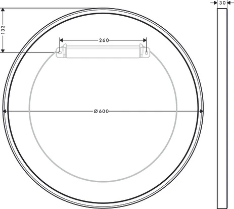 Wandspiegel Axor Universal Circular chrom