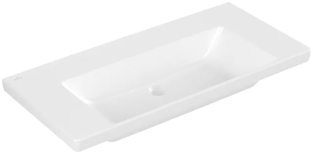 Villeroy & Boch Wandwaschtisch aus TitanCeram „Subway 3.0“ 1000 × 470 × 165 mm, ohne Hahnlochbohrung in Weiß Alpin Villeroy & Boch Wandwaschtisch aus TitanCeram „Subway 3.0“ 1000 × 470 × 165 mm, ohne Hahnlochbohrung in Weiß Alpin