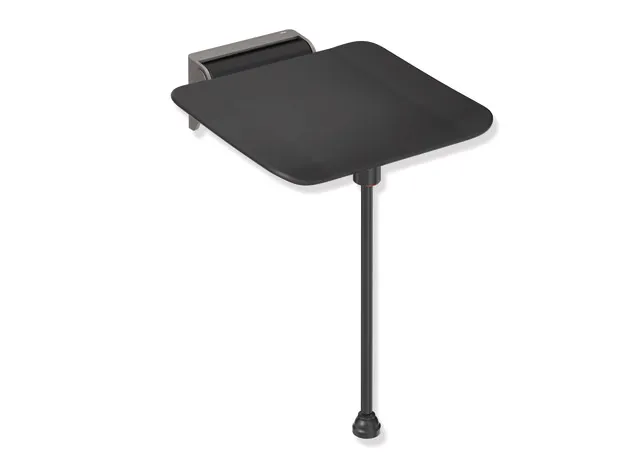 HEWI Klappsitz, System 900, Wandkonsole aus Edst., pulverbeschichtet, Sitzfläche aus strukturiertem Kst., Sitzf.: B:350 mm, T: 340 mm, mit Bodenstütze für Sitzhöhe 450-500 mm, pulverbeschichtet in Farbe der Sitzf., in HEWI Farbe ER HEWI Klappsitz, System 900, Wandkonsole aus Edst., pulverbeschichtet, Sitzfläche aus strukturiertem Kst., Sitzf.: B:350 mm, T: 340 mm, mit Bodenstütze für Sitzhöhe 450-500 mm, pulverbeschichtet in Farbe der Sitzf., in HEWI Farbe ER