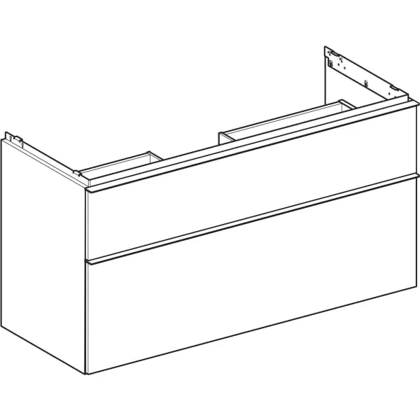 Geberit Waschtischunterschrank „iCon“ Nussbaum hickory / Melamin Holzstruktur