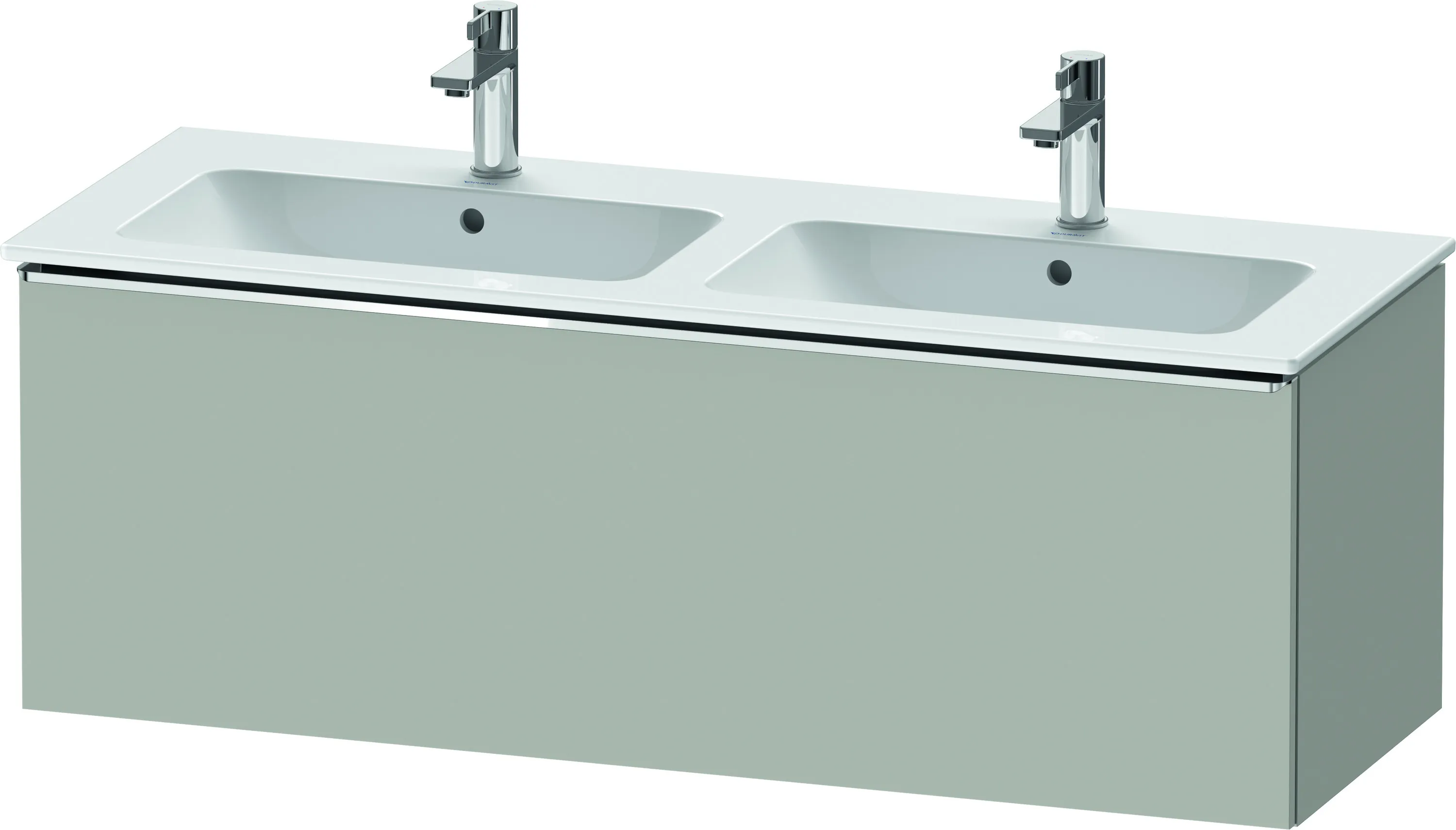 Duravit Waschtischunterschrank wandhängend „D-Neo“ 128 × 44 × 46,2 cm Betongrau Matt