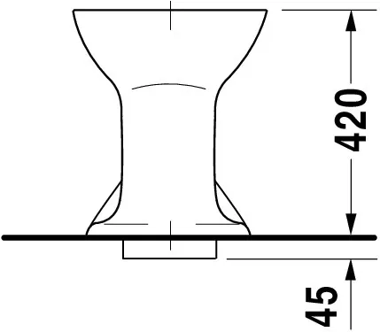 Stand-Trockenklosett „DuraPlus“ 35 × 42 × 47 cm