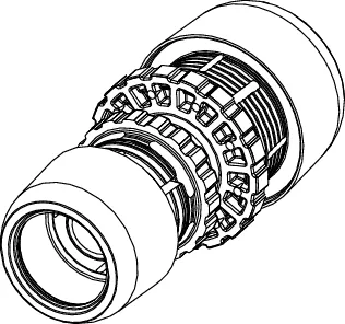 TECElogo-Ax Kupplung reduziert Dimension 25 × 16, PPSU