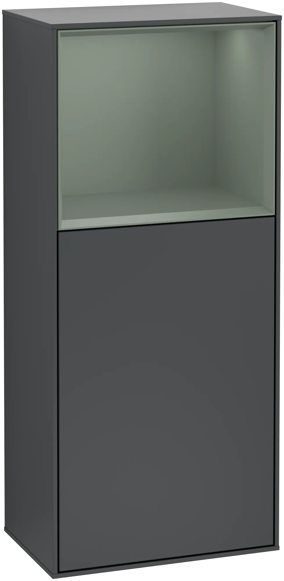 Villeroy & Boch Seitenschrank „Finion“ 41,8 × 93,6 cm 1 Tür, Anschlag links, mit Regalelement-Beleuchtung Anschlag links Villeroy & Boch Seitenschrank „Finion“ 41,8 × 93,6 cm 1 Tür, Anschlag links, mit Regalelement-Beleuchtung Anschlag links