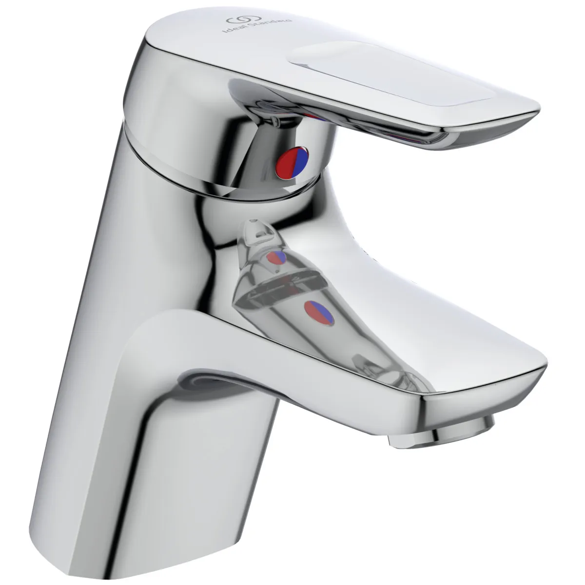 Waschtischarmatur Ceramix Blue, mit Ablaufgarnitur, mit Kupferrohren, Ausladung 135mm, Chrom Waschtischarmatur Ceramix Blue, mit Ablaufgarnitur, mit Kupferrohren, Ausladung 135mm, Chrom